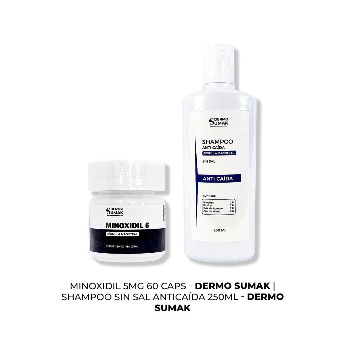 IMPORTADO MC - MINOXIDIL 5MG CAPS 60 + SHAMPOO SIN SAL ANTICAÍDA 250ML