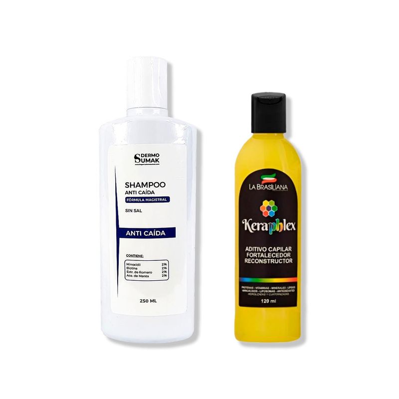 IMPORTADO MC - SHAMPOO ANTICAIDA 250ML + KERAPHLEX FORTALECEDOR RECONSTRUCTOR 120GR