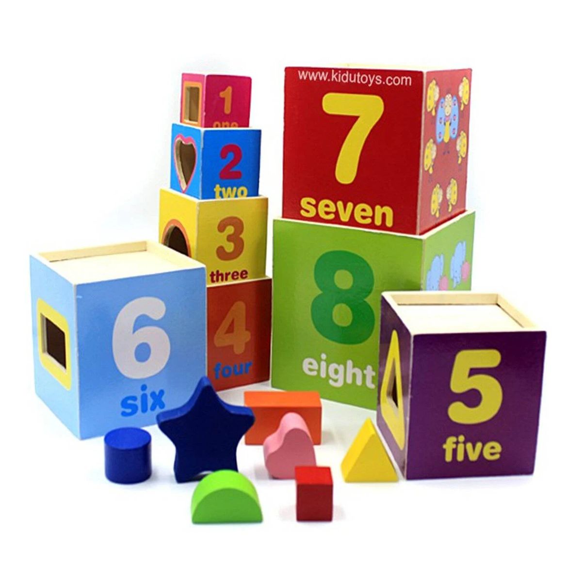 GENERICO - Cubo Didáctico Torre de Encaje Juego Numérico