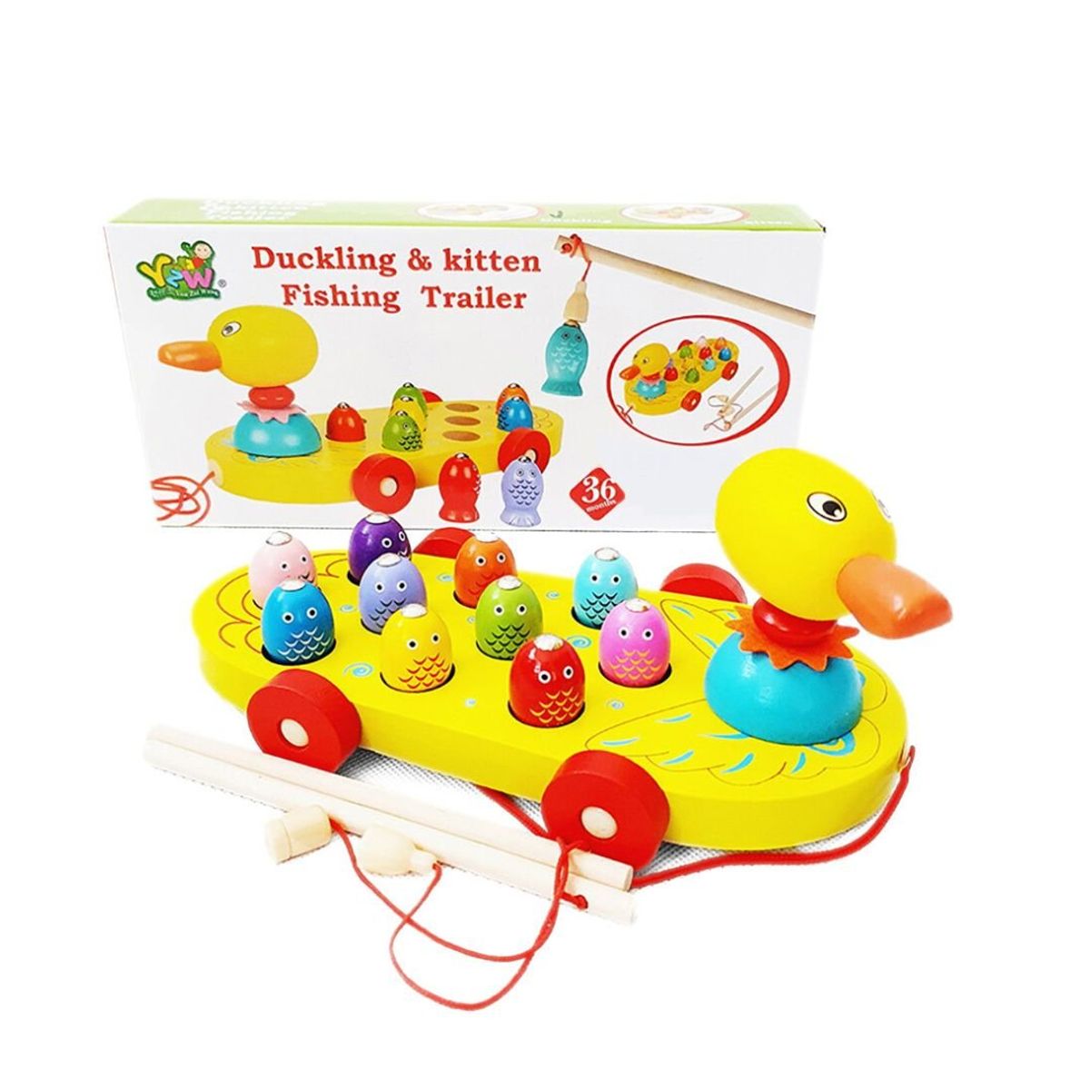 GENERICO - Patito Didáctico + Juego Pesca Imantado