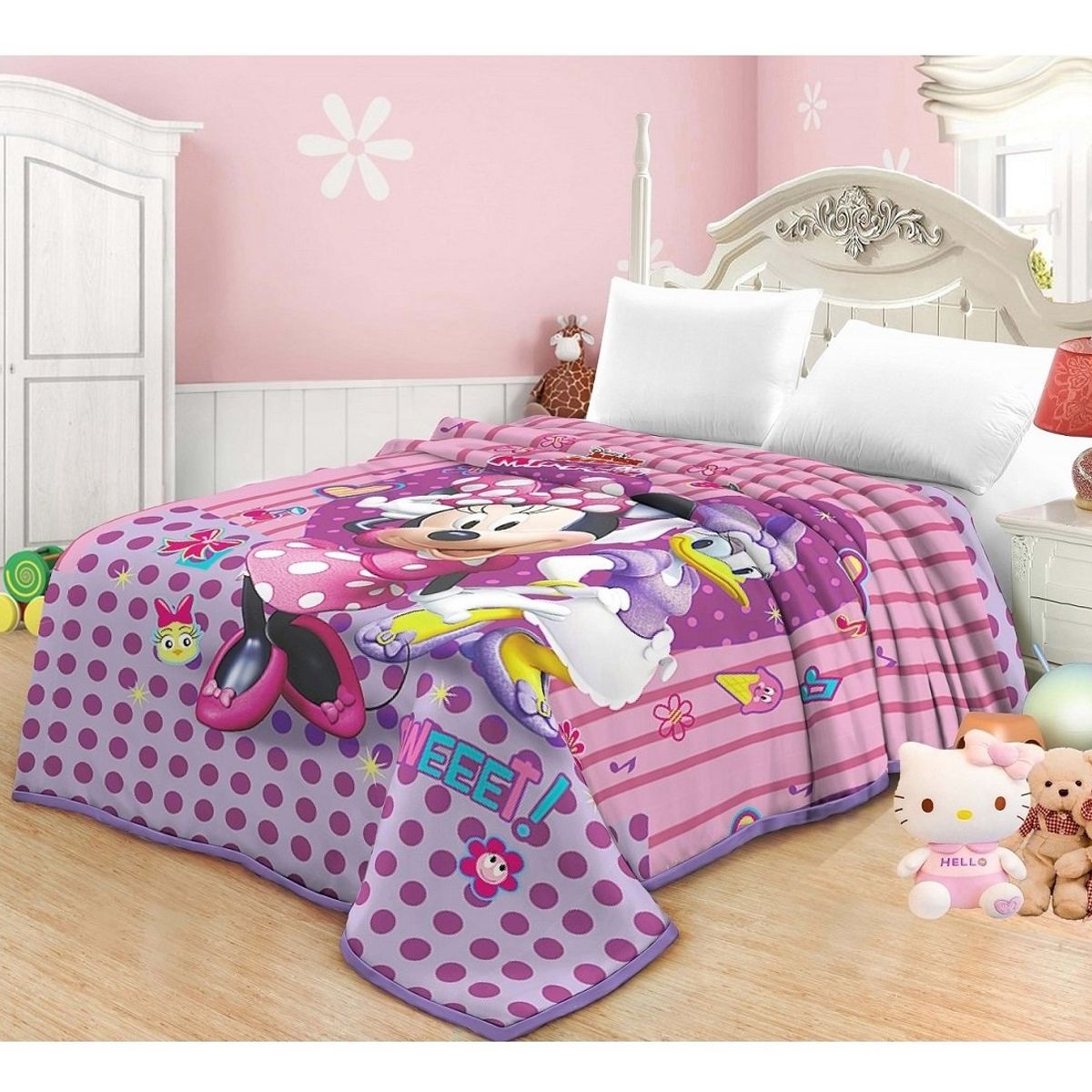 TRUELOVE - Frazada Minnie y Daisy Truelove 1.5 plazas