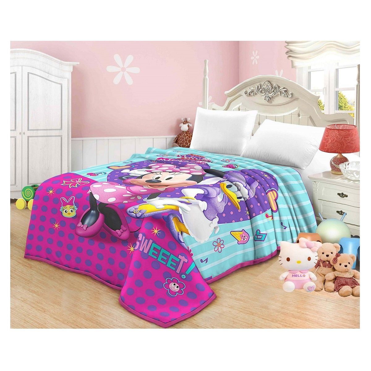 TRUELOVE - Frazada Minnie y Daisy Truelove 1.5 plazas