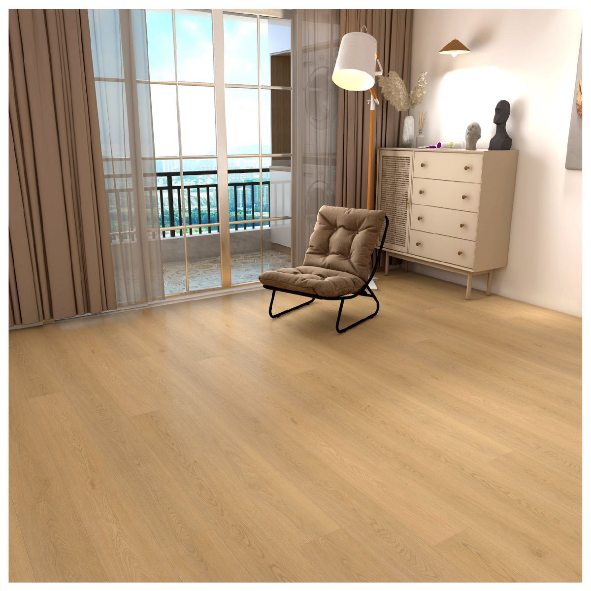 BALEXPO - Piso SPC Roble Clasico 5mm 0.3 IXPE 1.0 mm  Caja 2.6352 m2