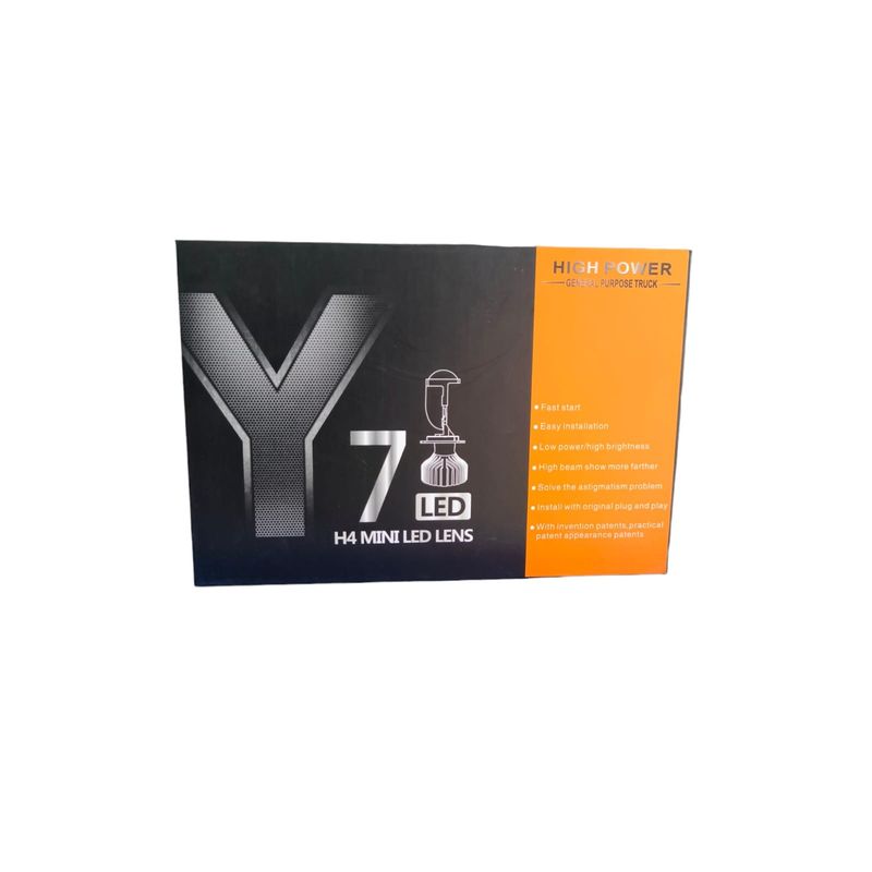 GENERICO - FOCOS LED H4 LUPA DOBLE COLOR Y7