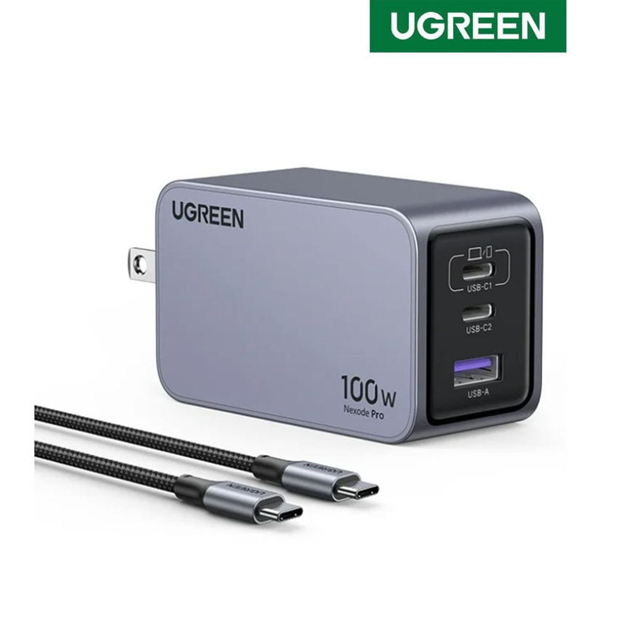 UGREEN - UGREEN Cargador Nexode Pro USB C PD 100W GaN 3EN1 Para iPhone Macbook