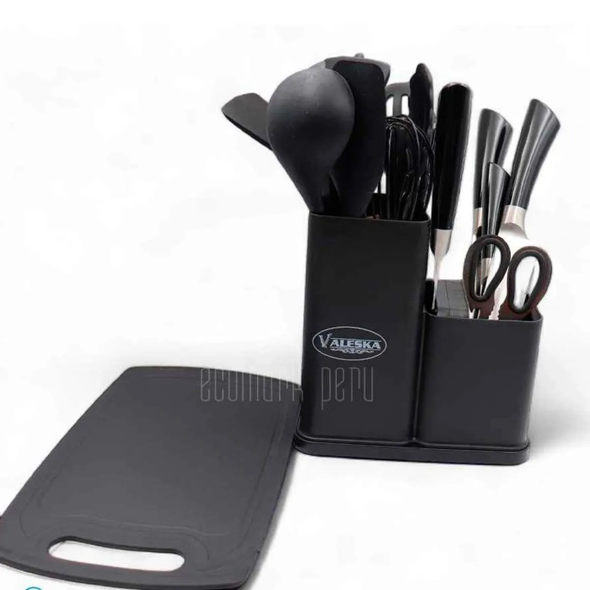 VALESKA - UTENSILIOS DE COCINA VALESKA NEGRO 19 PIEZAS