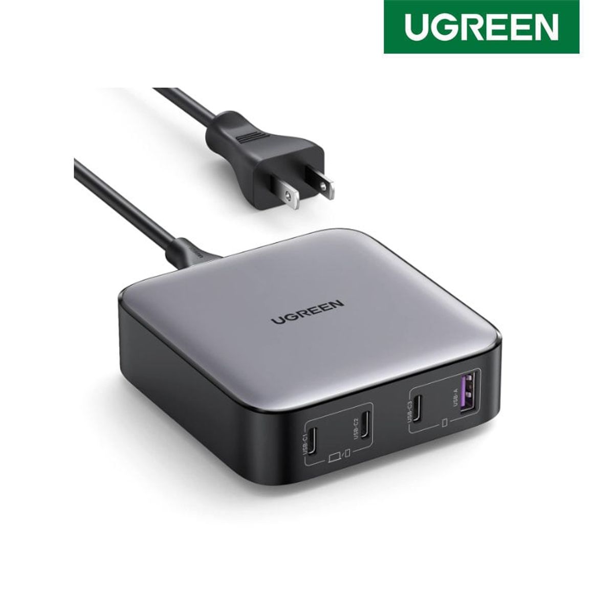 UGREEN - UGREEN Cargador Nexode USB C PD 100W GaN 4EN1 Para iPhone Macbook
