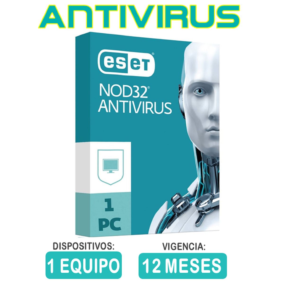 ESET NOD32 - Antivirus ESET NOD32 para 1 PC / LAPTOP vigencia 12 Meses en CAJA