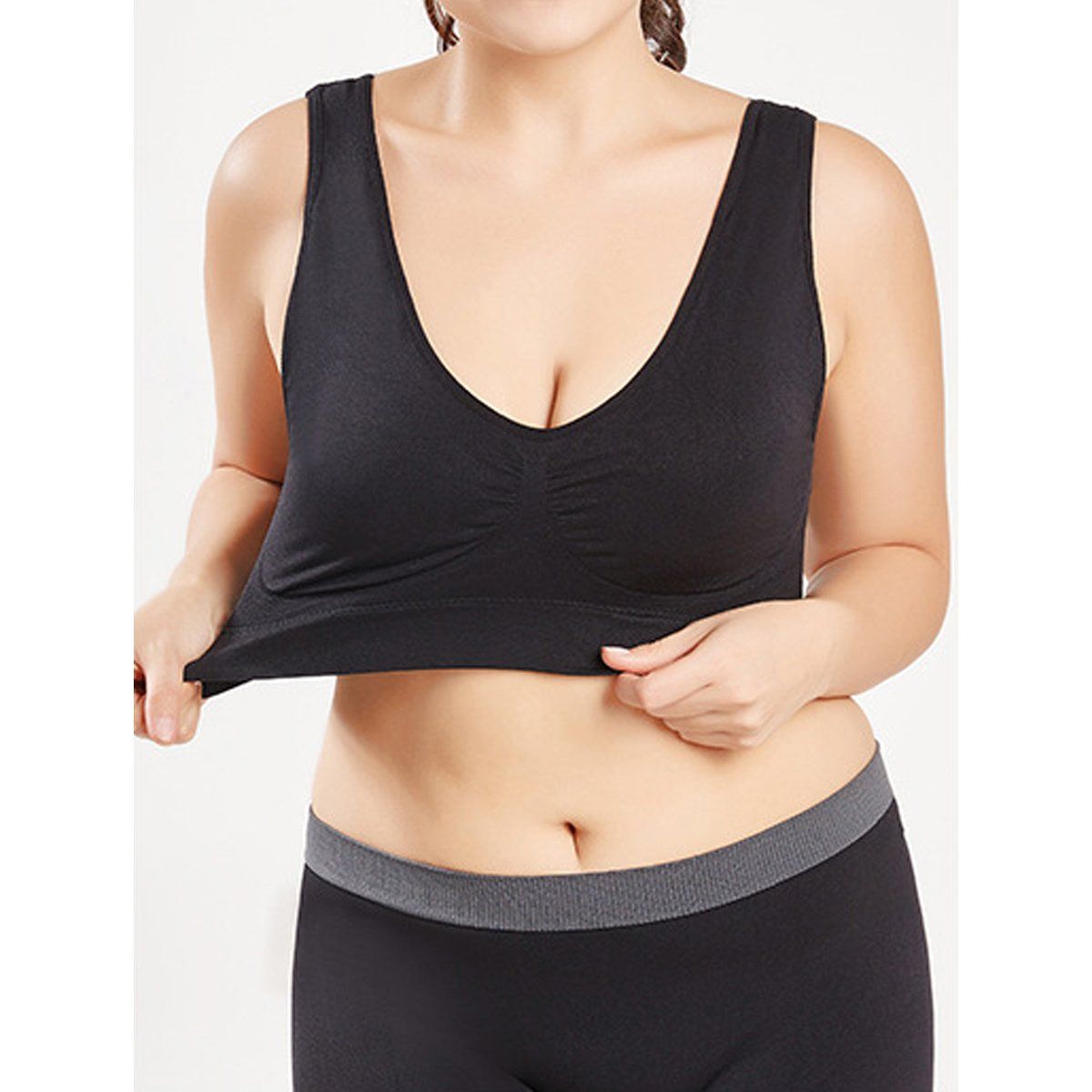 ZIMRAHYG - Brasier Deportivo Lenceria Sin Varillas Bralette Talla Grande