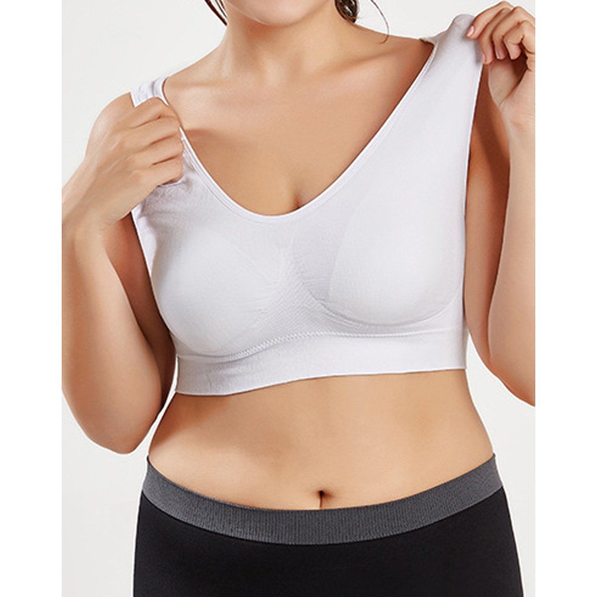 ZIMRAHYG - Brasier Deportivo Lenceria Sin Varillas Bralette Talla Grande
