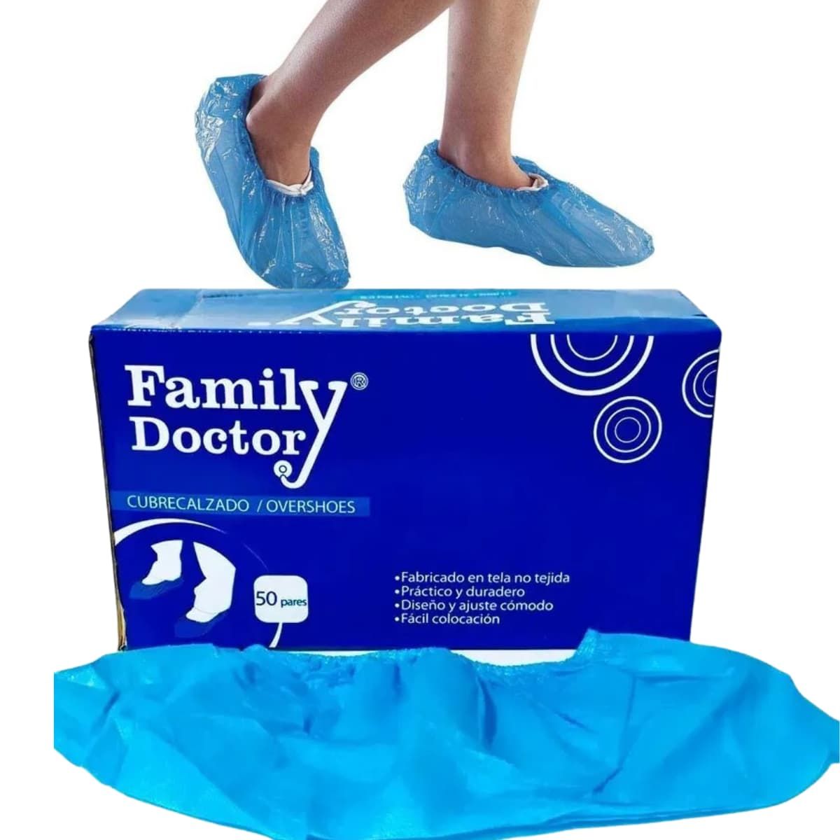 FAMILY DOCTOR - 50 PARES CUBRECALZADO COLOR AZUL FAMILY DOCTOR