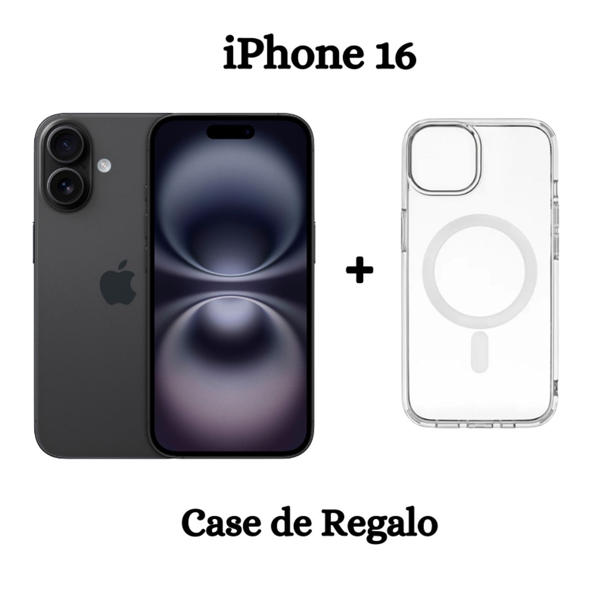 APPLE - iPhone 16 Chip 128Gb - Black + Case de Regalo