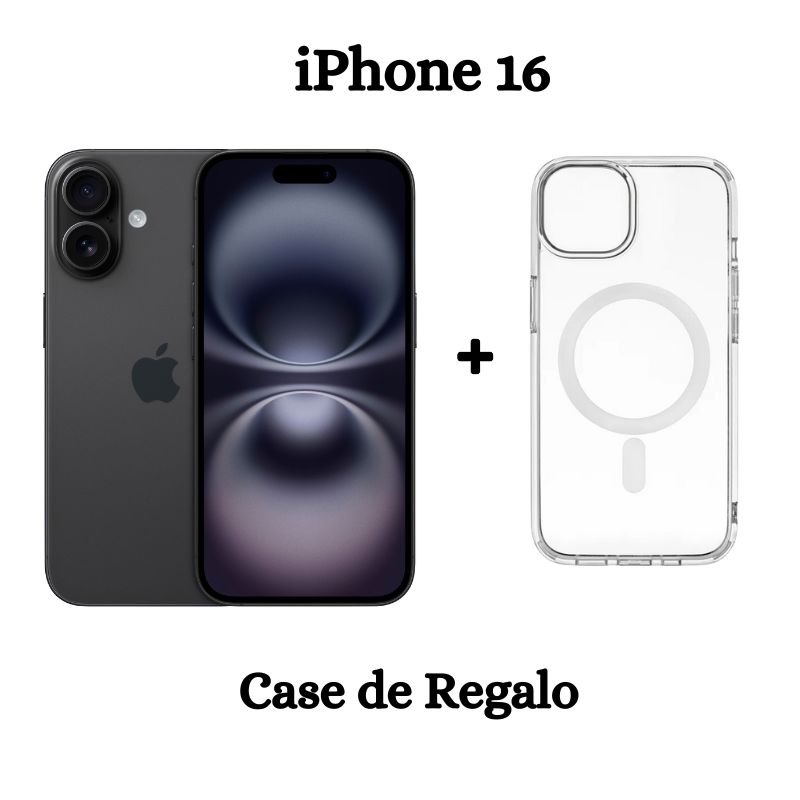 APPLE - iPhone 16 Chip 128Gb - Black + Case de Regalo