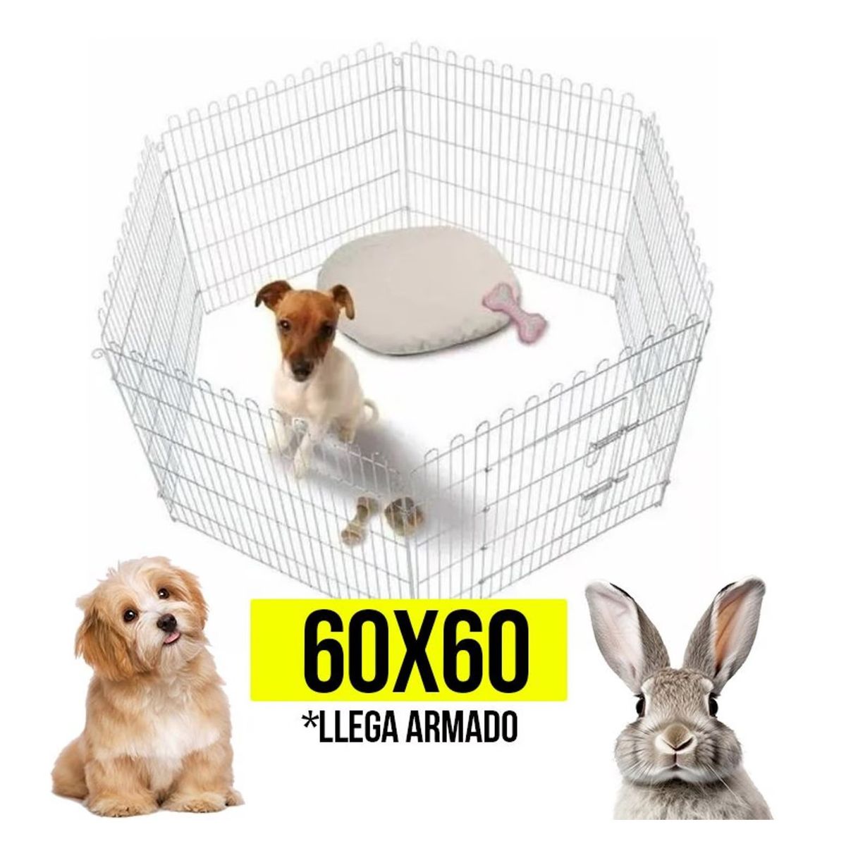 GENERICO - Corral Reja Para Mascotas Pequeñas 60 cm Perro Cerco Jaula