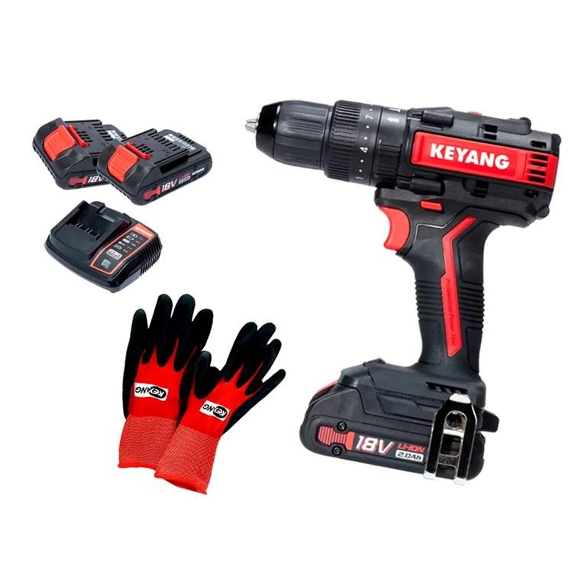 KEYANG - TALADRO PERCUTOR  1/2"   (13mm)  18V-1800rpm DM18BL-W - KEYHE500002