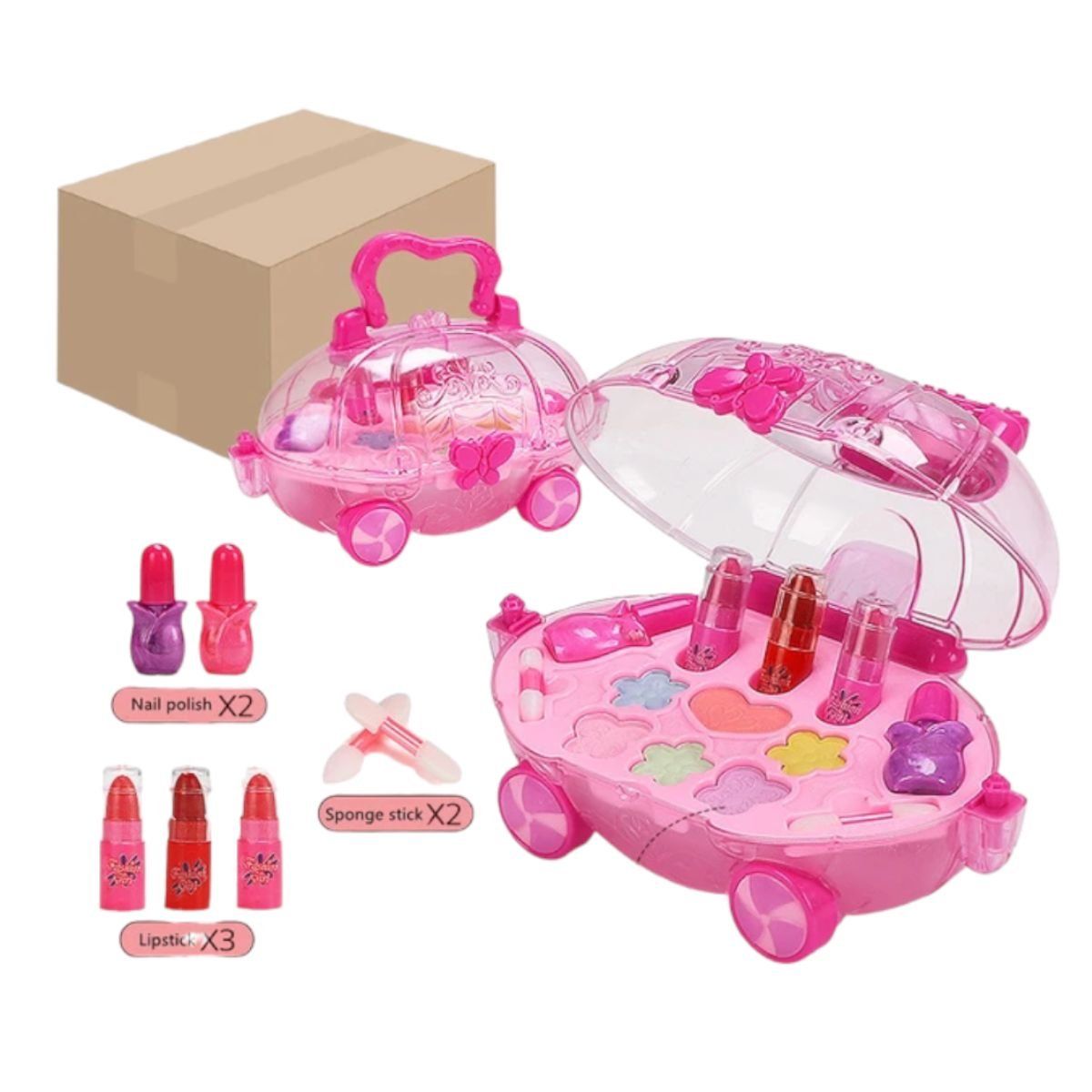 GENERICO - Juguete De Maquillaje Real Para Niñas Modelo Cofre