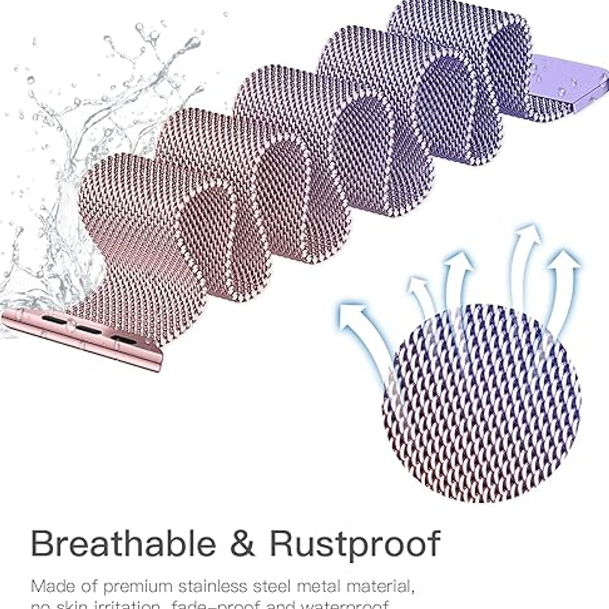 GENERICO - Correa Milanese para Apple Watch 44mm - Lila