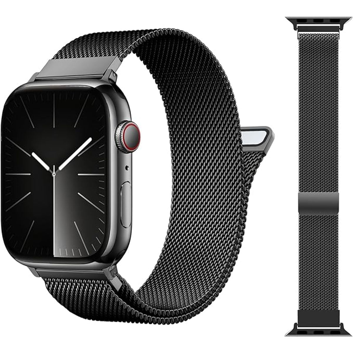 GENERICO - Correa Milanese para Apple Watch 45mm - Negro