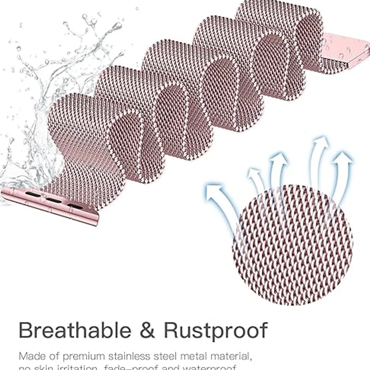 GENERICO - Correa Milanese para Apple Watch 49mm - Rosado