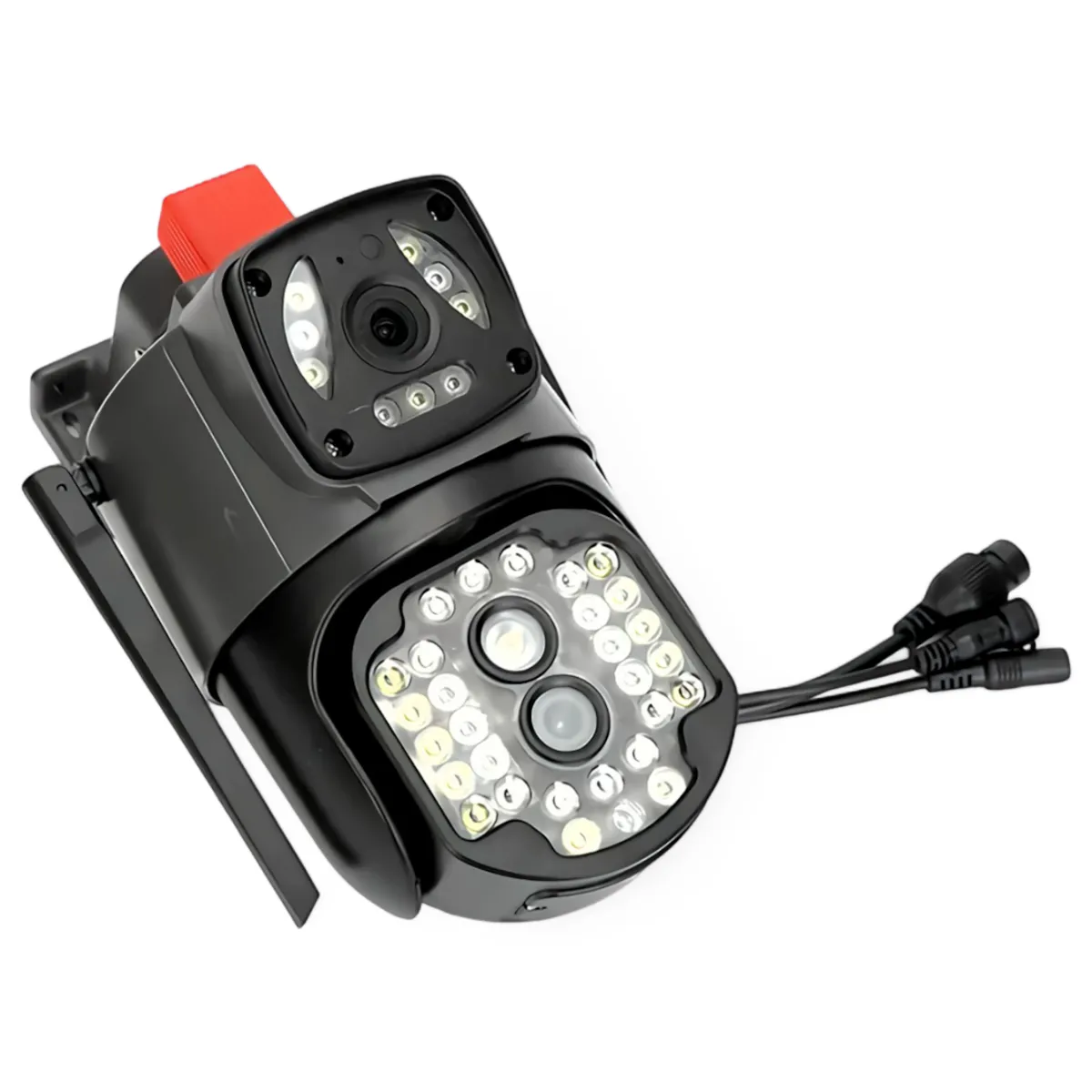 IMPORTADO MC - Cámara Seguridad Doble Lente Ip Wifi 360° Exterior Sirenas Alarma