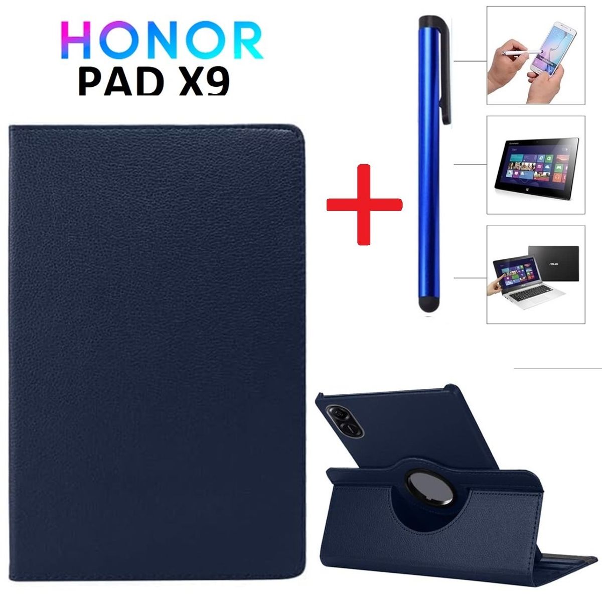 GENERICO - Funda Giratoria + Lapiz Optico para Honor Pad X9 11.5 Case 360°.