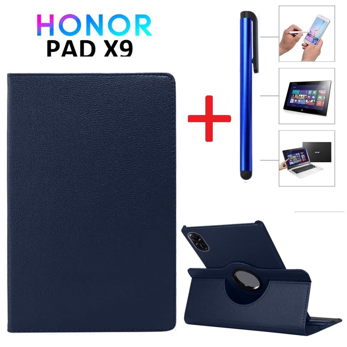 GENERICO - Funda Giratoria + Lapiz Optico para Honor Pad X9 11.5 Case 360°.