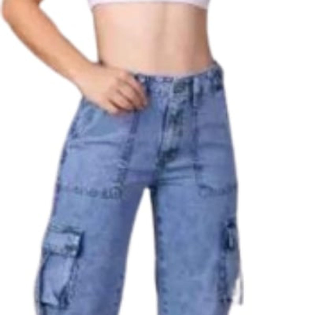 GENERICO - PANTALON  CARGO BAGGY CON REGULADOR JEAN