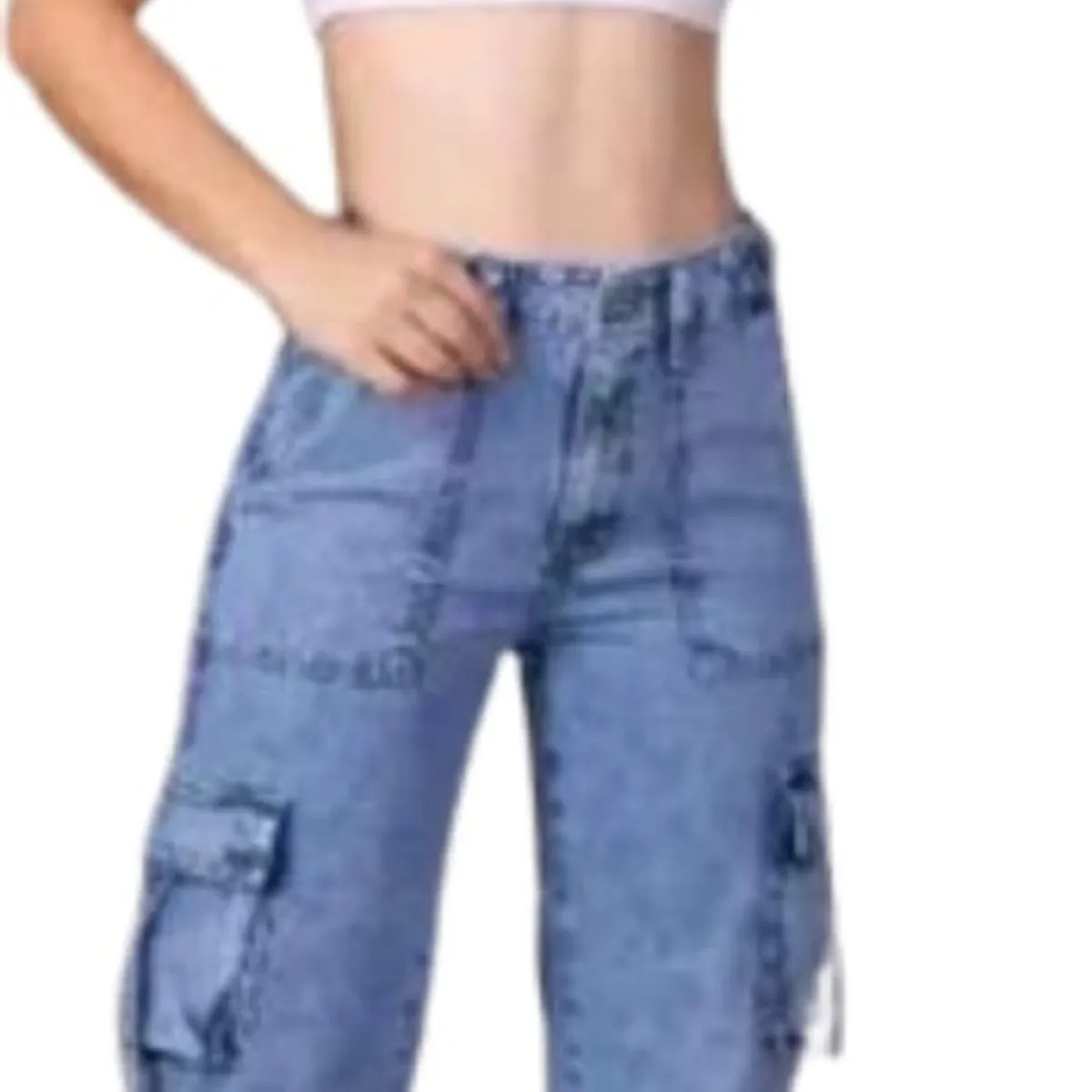 GENERICO - PANTALON  CARGO BAGGY CON REGULADOR JEAN