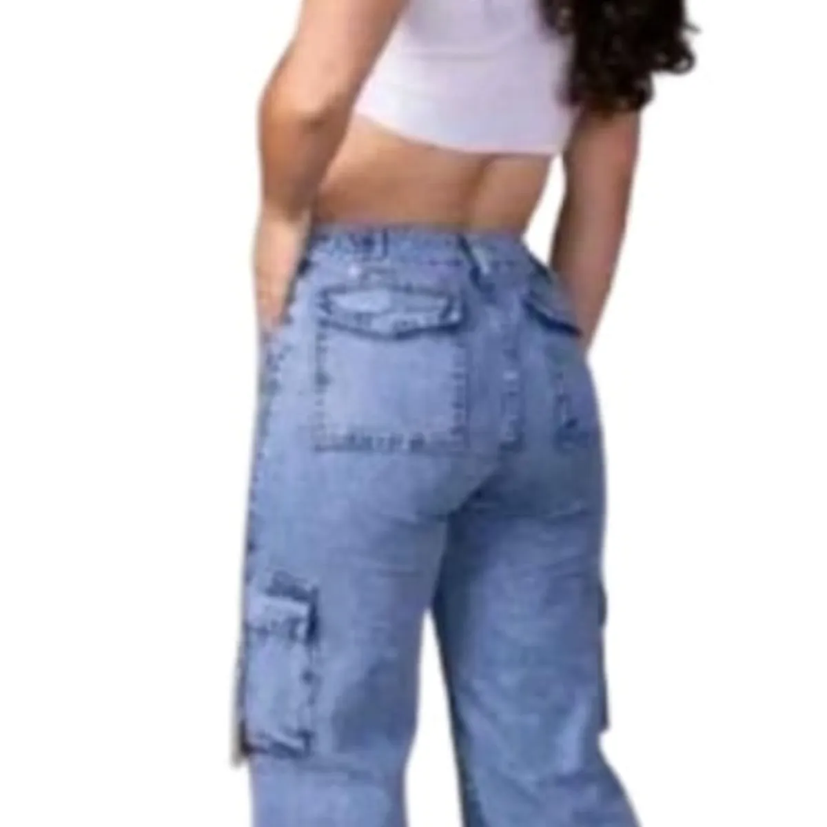 GENERICO - PANTALON  CARGO BAGGY CON REGULADOR JEAN