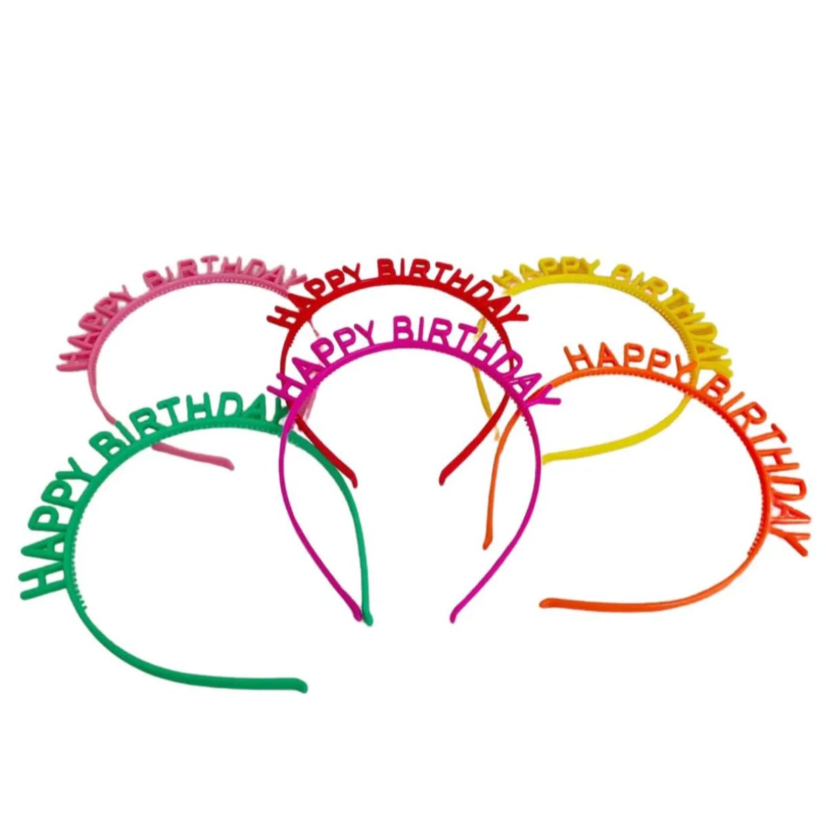 GENERICO - Vincha Feliz Cumpleaños Kawaii Naranja