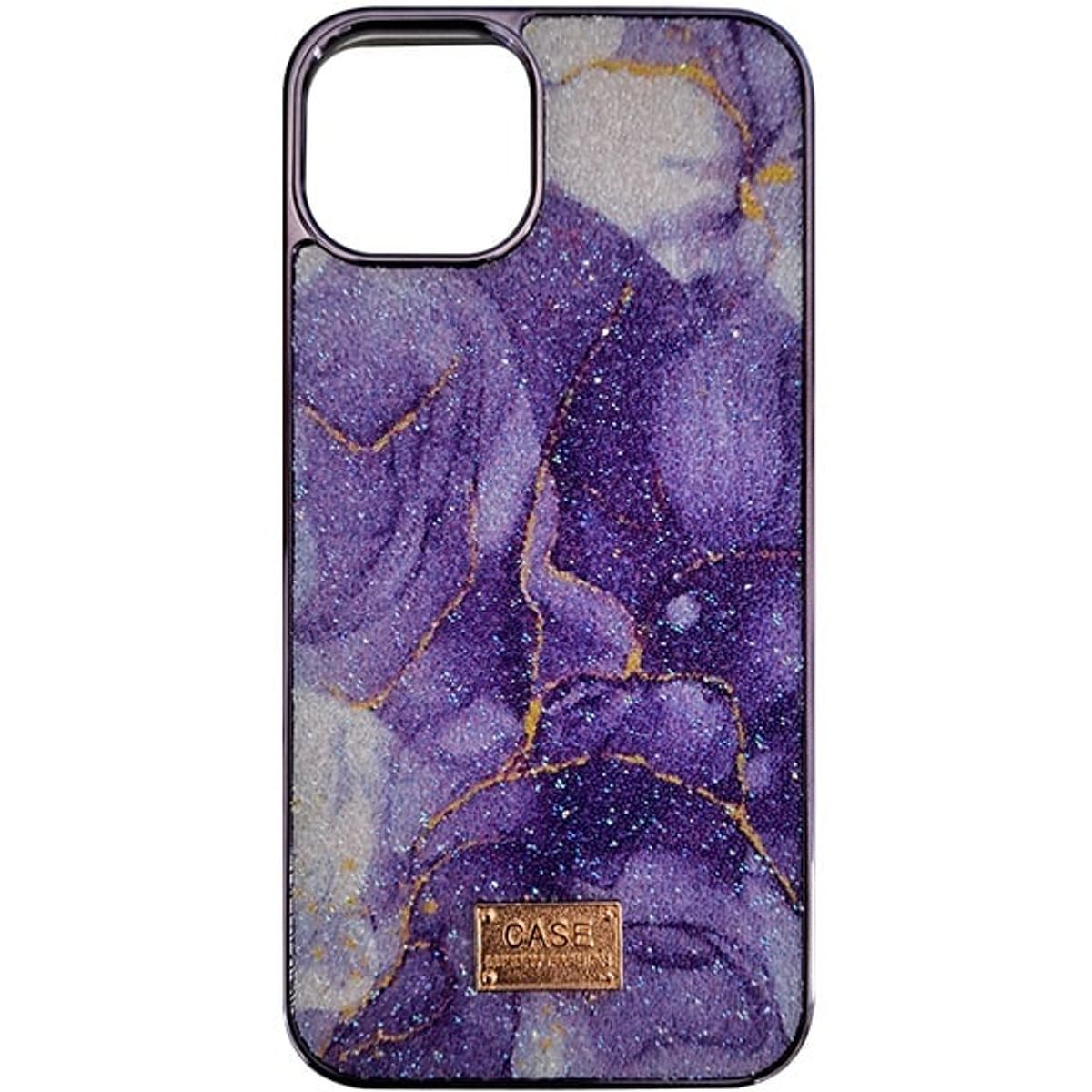 GENERICO - FUNDA CASE PARA IPHONE 13 COLOR MORADO CON BRILLO ESCARCHADO