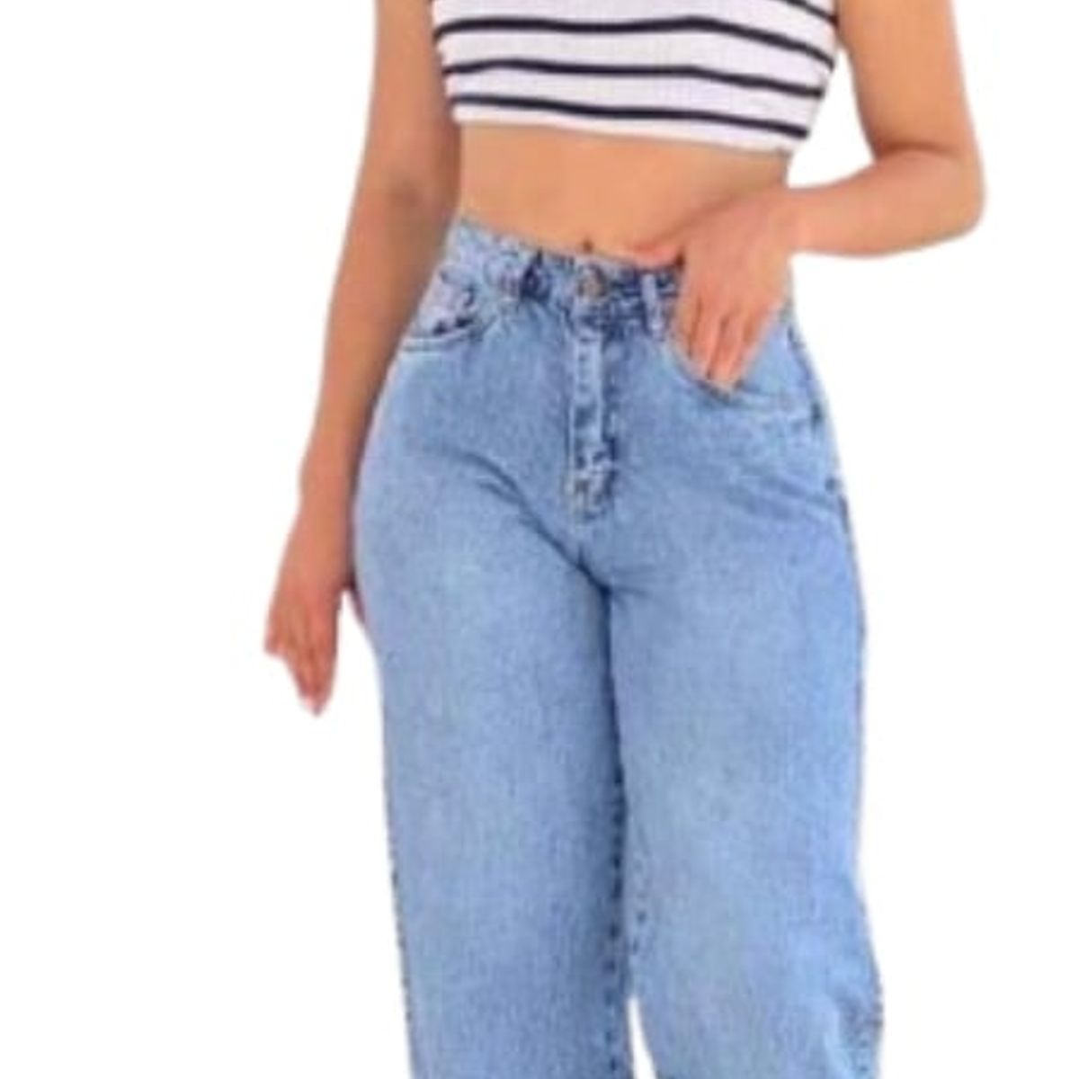 GENERICO - PANTALON  BAGGY JEAN NEVADO