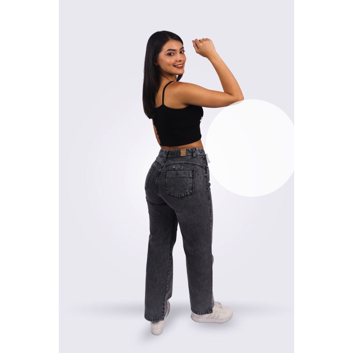 GENERICO - PANTALON  BAGGY JEAN NEVADO