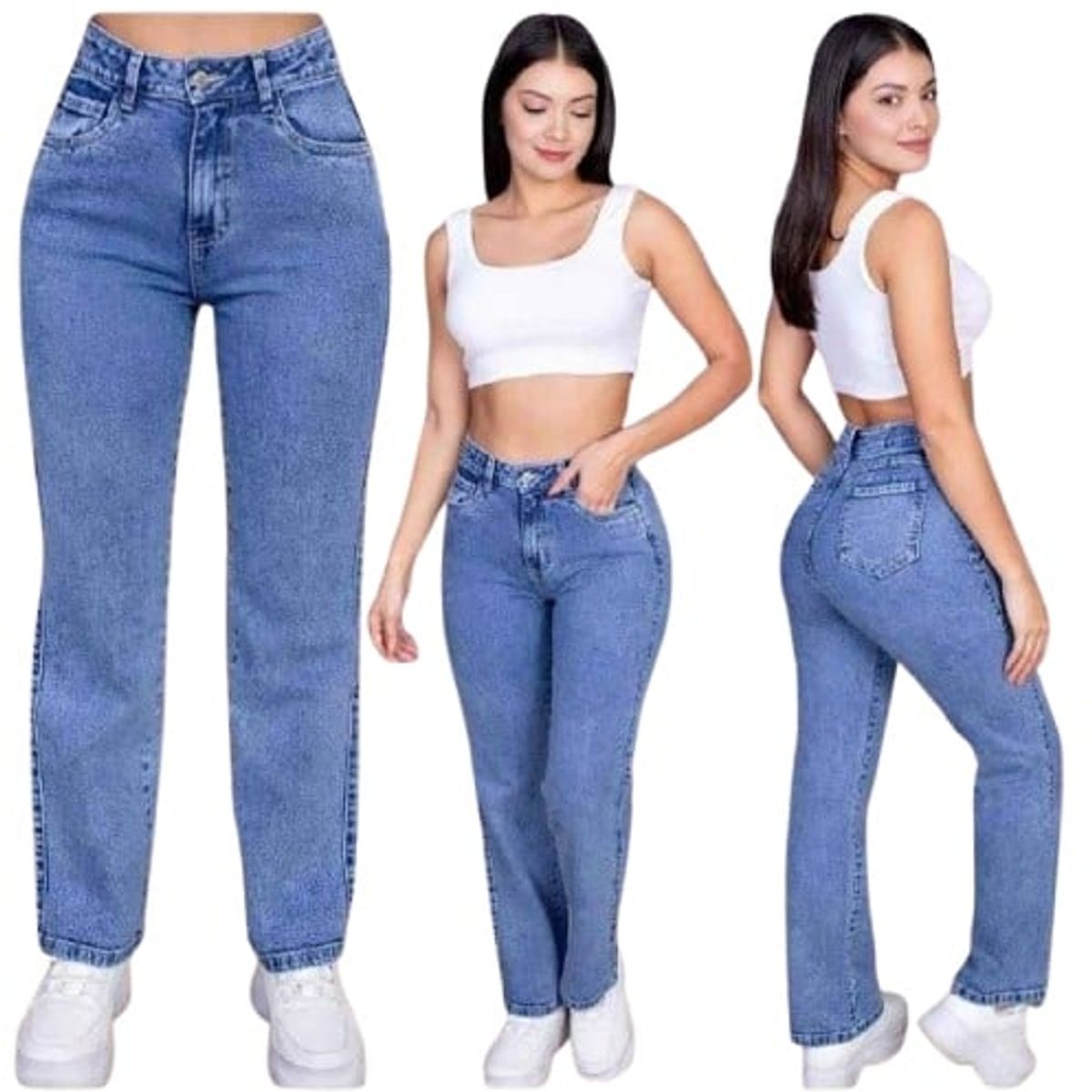 GENERICO - PANTALON  BAGGY JEAN NEVADO