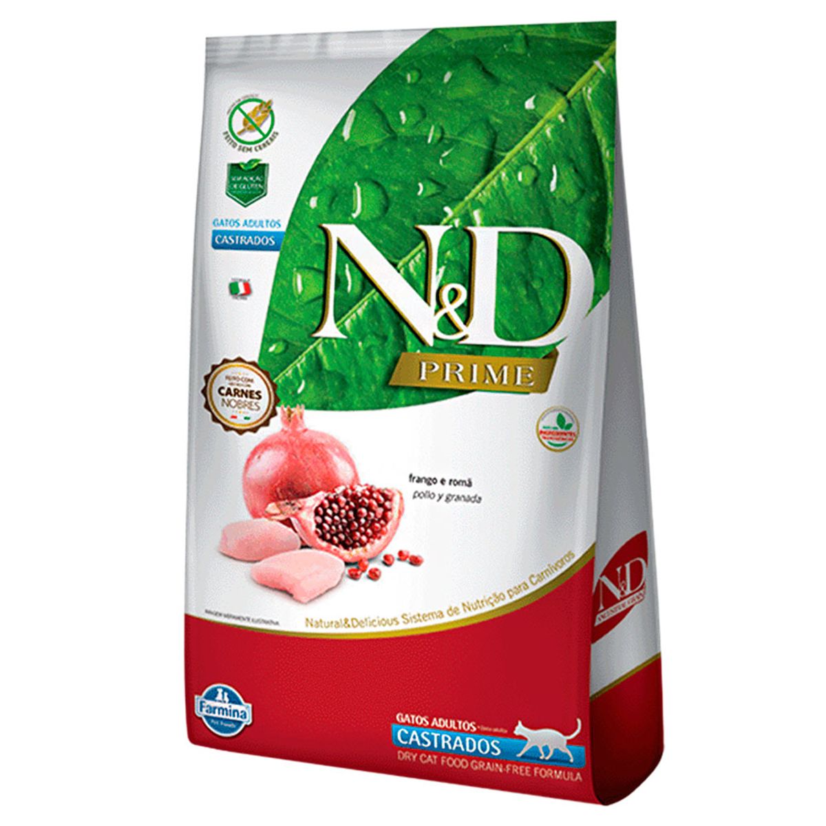 N&D - Comida para Gato Adulto Castrado N&D Pollo y Granada 1.5 kg