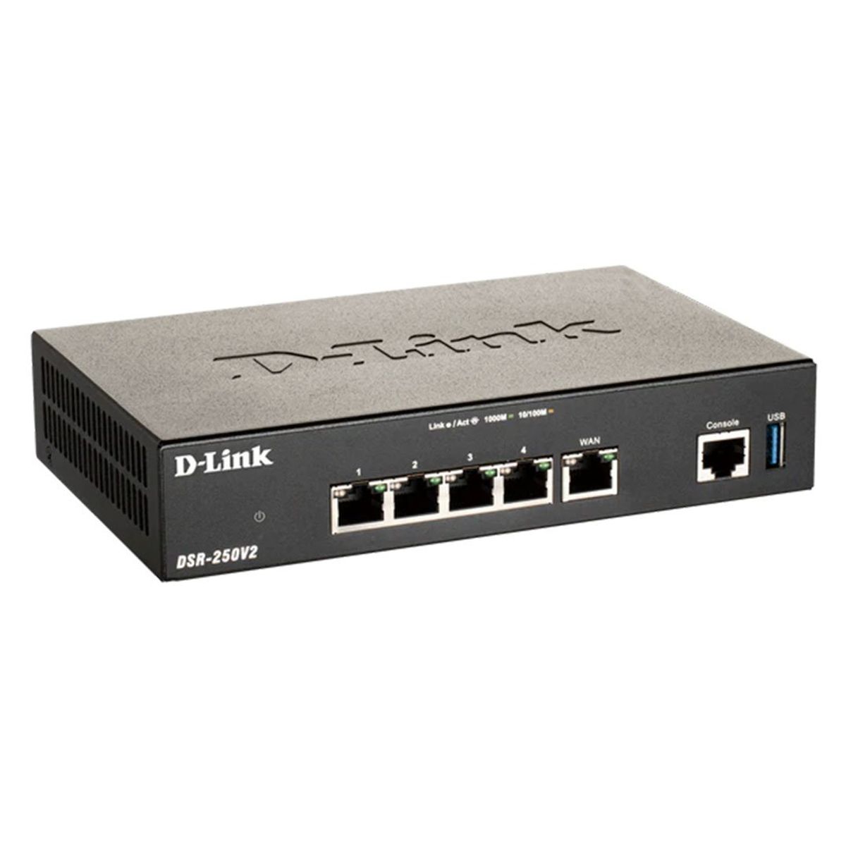 D LINK - D-LINK DSR-250V2 Router VPN 4 puertos Gigabit Dual