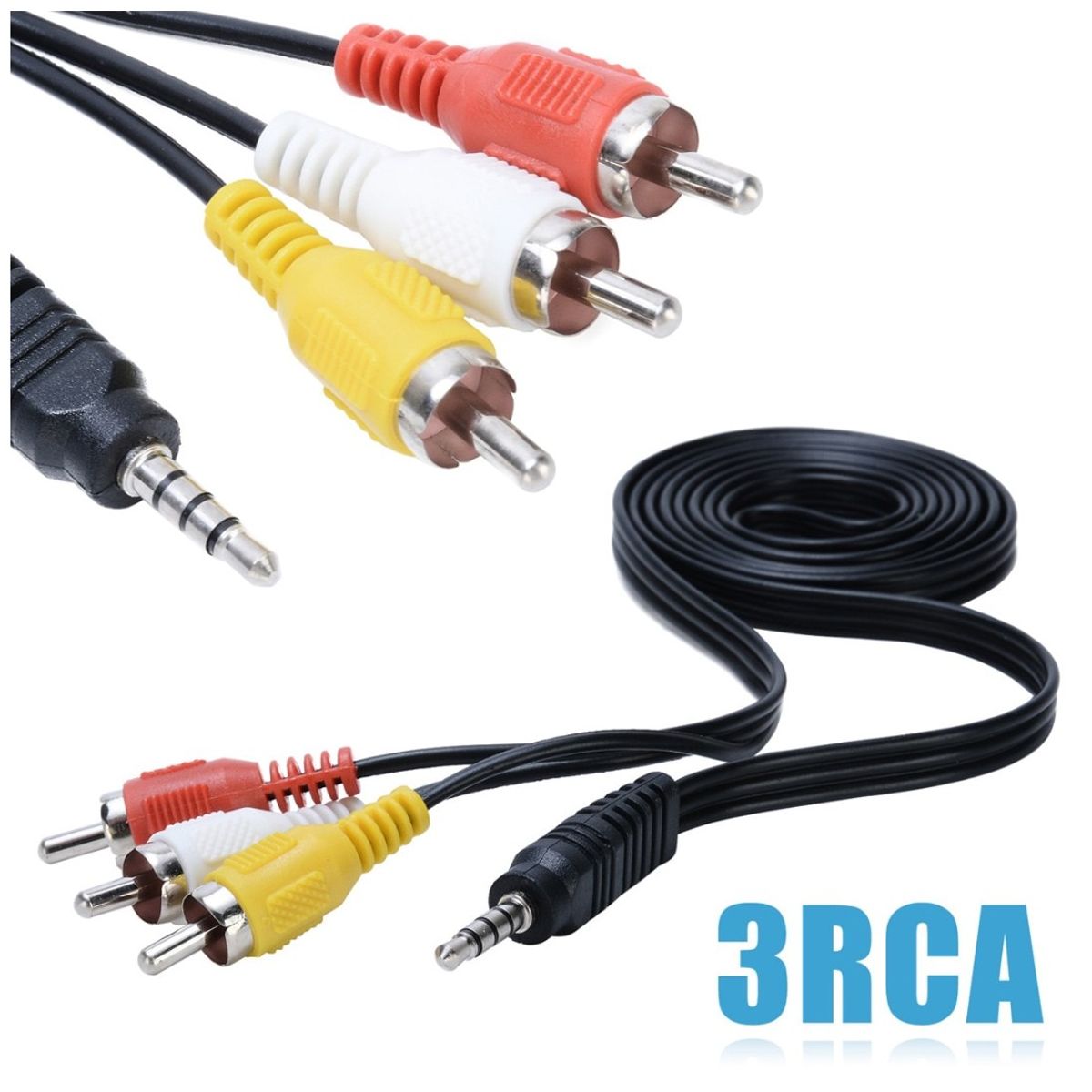 GENERICO - Cable Adaptador 3.5 mm A Rca De 1.5 Mts