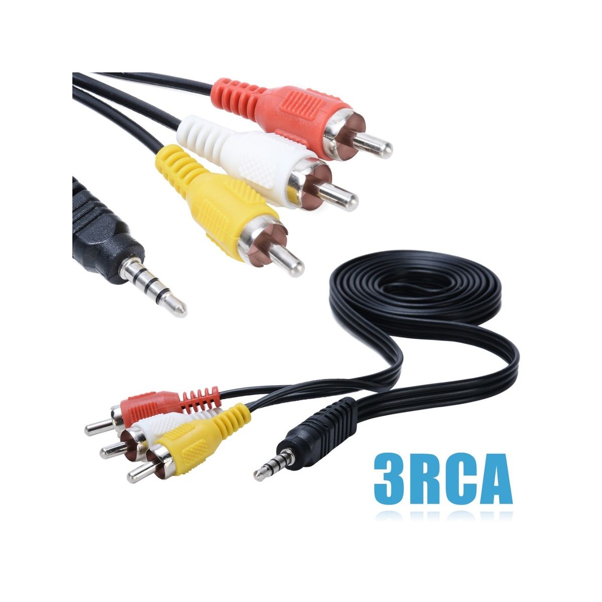 GENERICO - Cable Adaptador 3.5 mm A Rca De 1.5 Mts