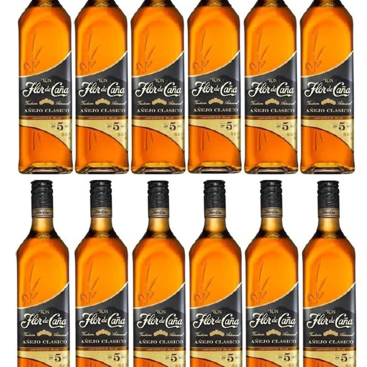 FLOR DE CAÑA - Ron Flor de Caña 5 años 750ml - 12 UND