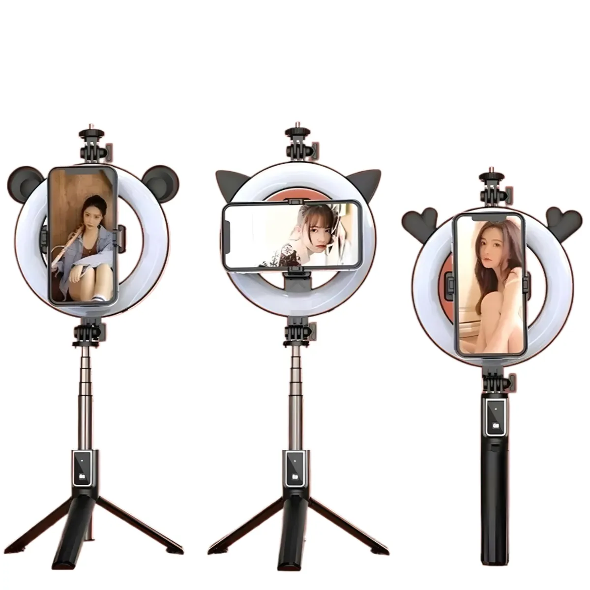 GENERICO - ARO DE LUZ LED SOPORTE TRÍPODE Y ADAPTADOR DE CELULAR CON CONTROL