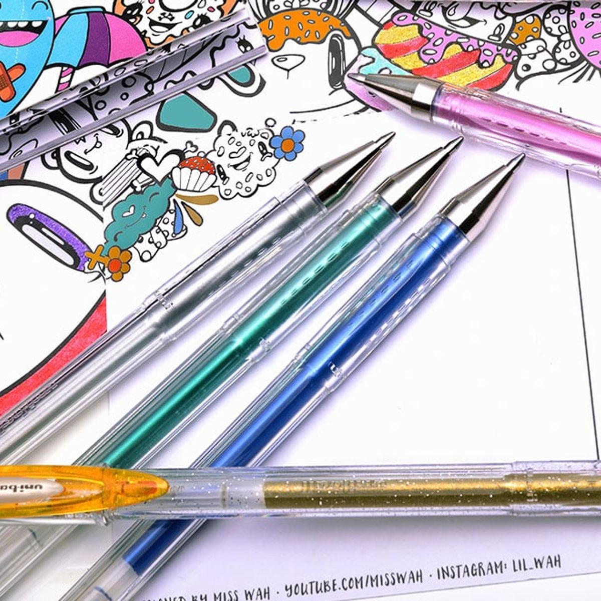 UNI BALL - UNI Signo UM-120 05mm Bolígrafo Tinta Gel Azul Pack x3