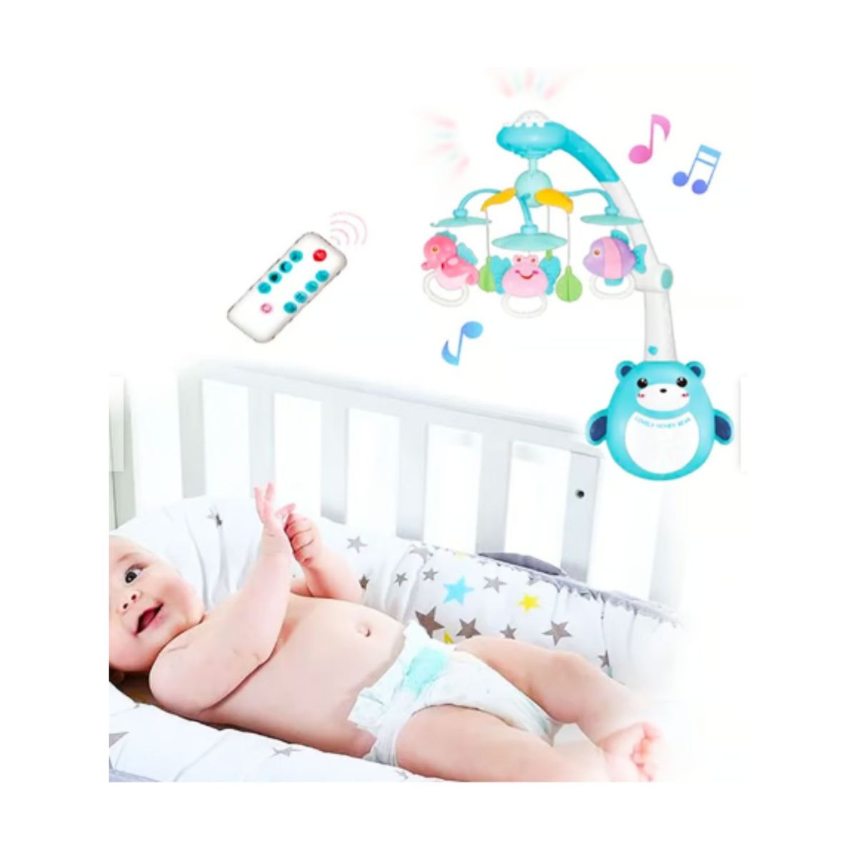 GENERICO - Sonajero para Cunas de Bebé Celeste