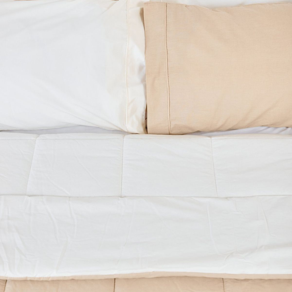 COBITEX HOME - Plumón hipoalergénico reversible Perla y Arenita Queen 100% algodón