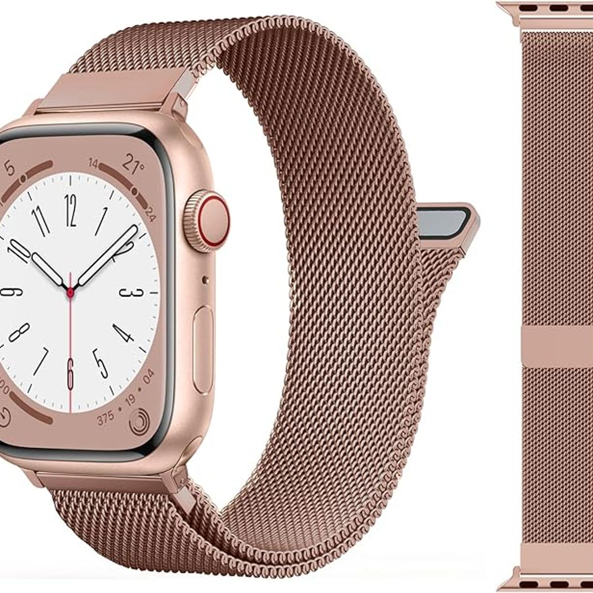GENERICO - Correa Milanese para Apple Watch 45mm - Oro Rosa