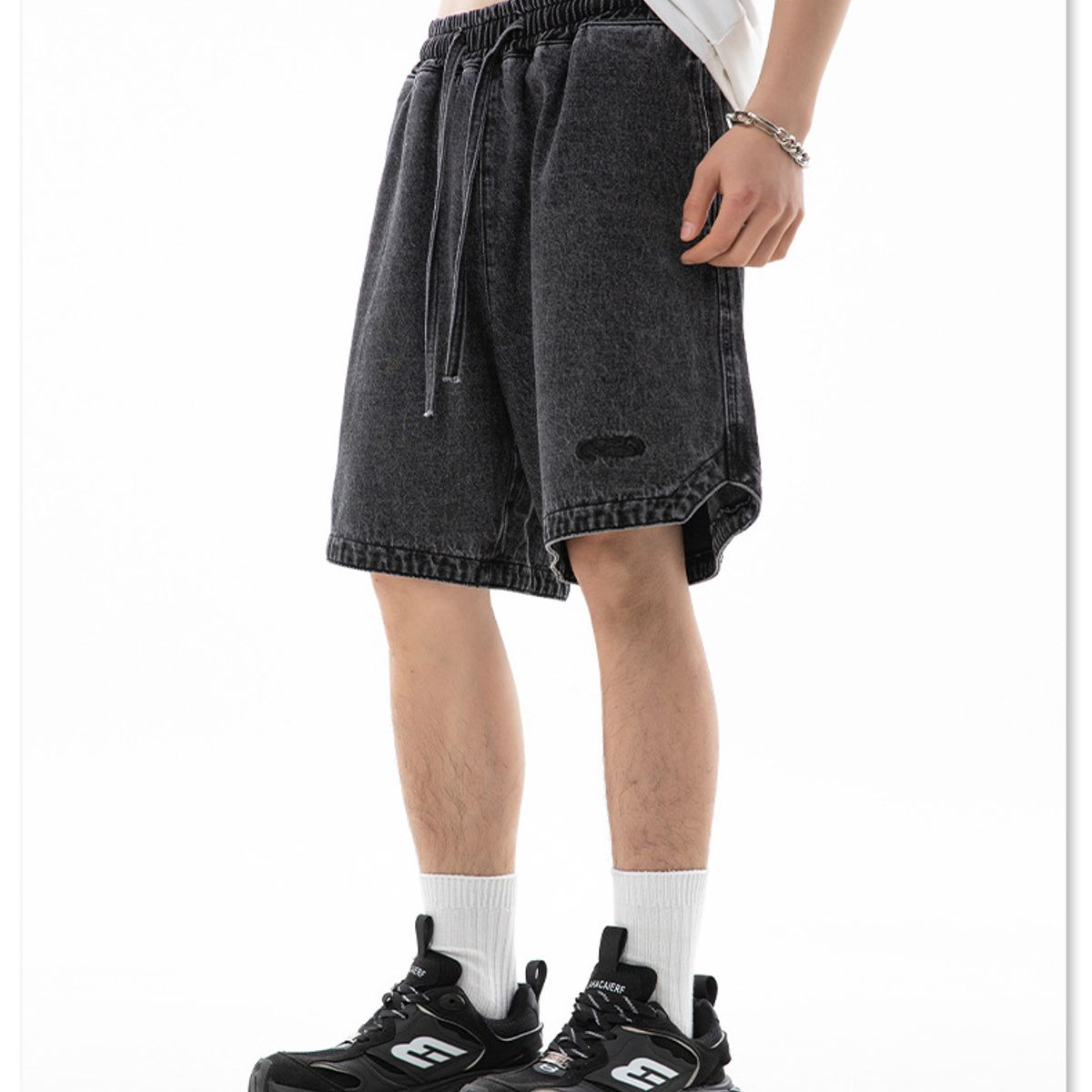 BLWOENS - Pantalones cortos casuales de verano para hombres - Negro