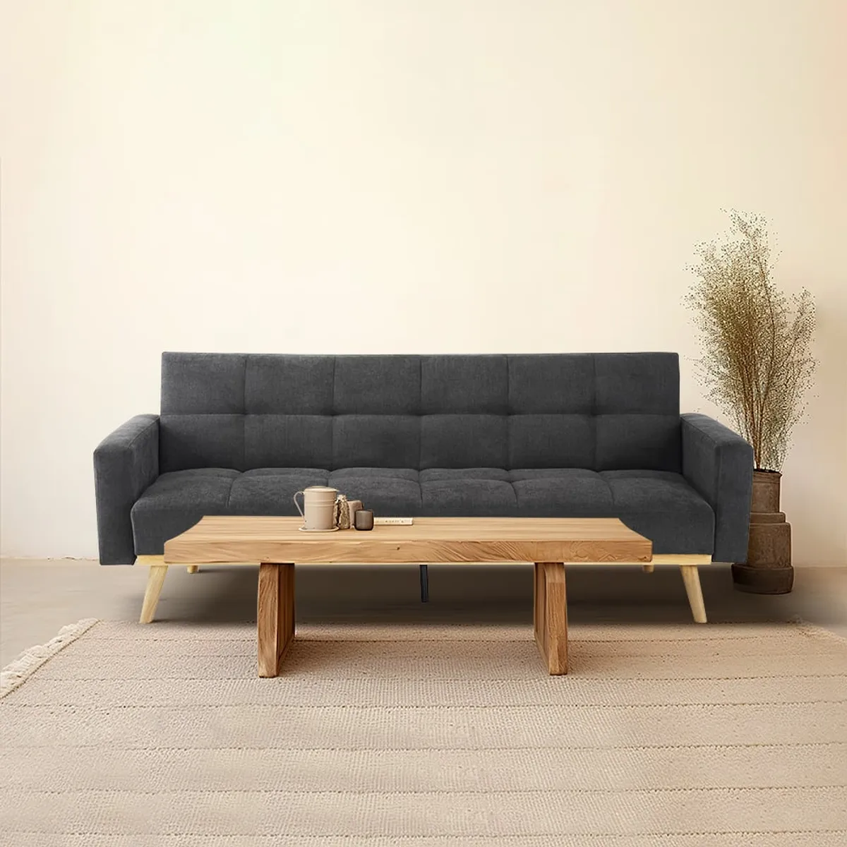 PAZART MUEBLES - SOFÁ CAMA FUTÓN MATTEO GRAFITO