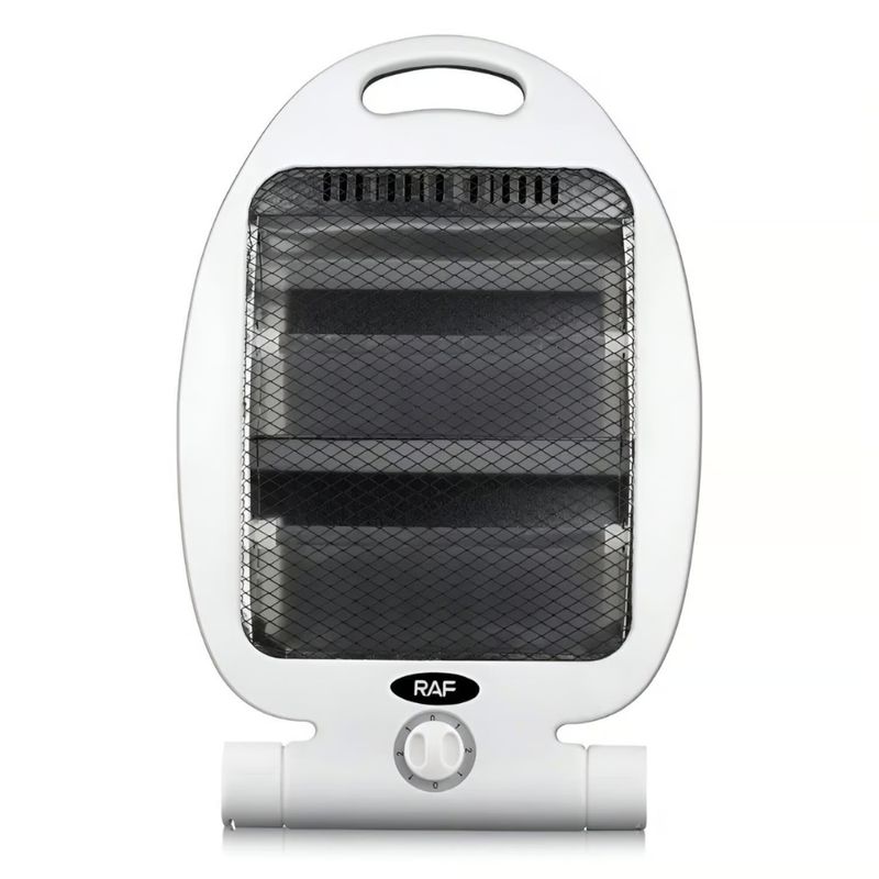 OEM - ESTUFA DE QUARZO 800W BLANCO 2 NIVELES CON PROTECION ANTICAIDAS RAF