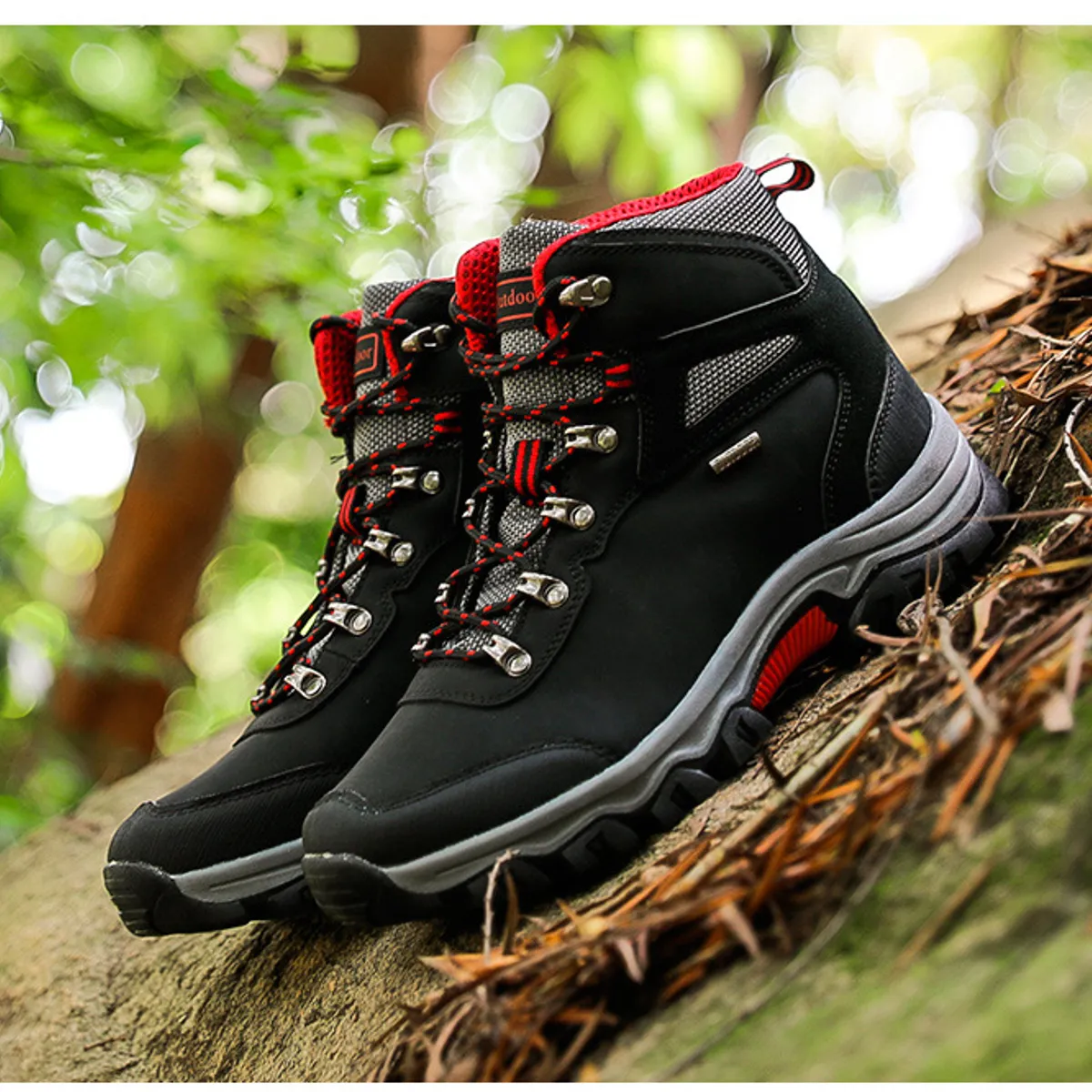 BLWOENS - Zapatos de trekking de invierno para hombres Zapatillas - Negro