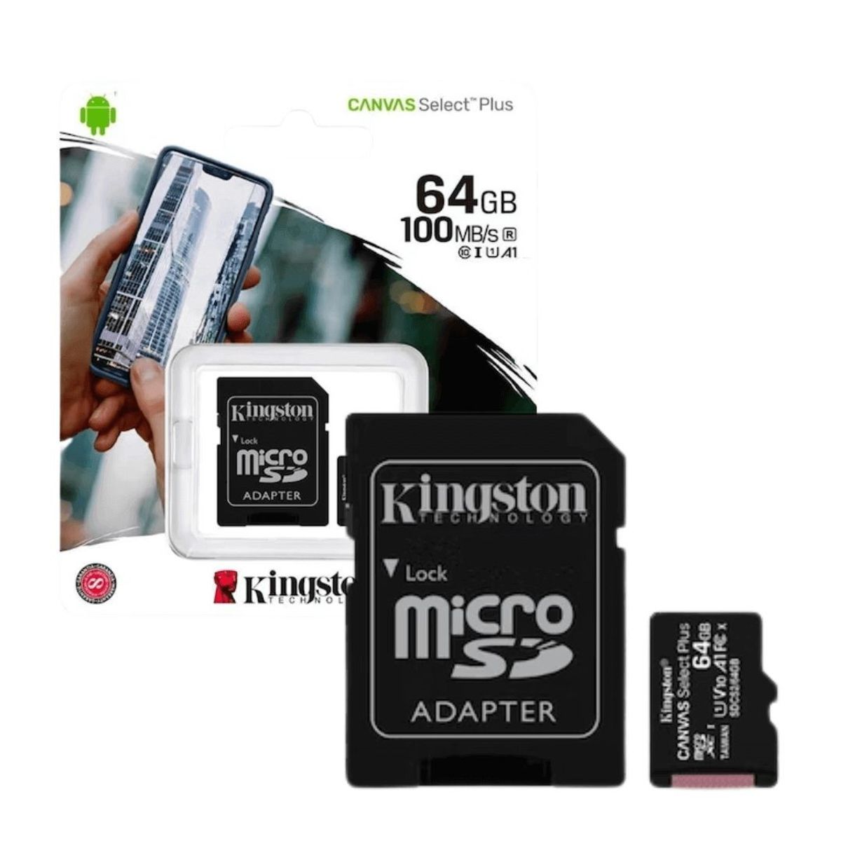 KINGSTON - Memoria Micro SD Kingston 64GB Clase 10