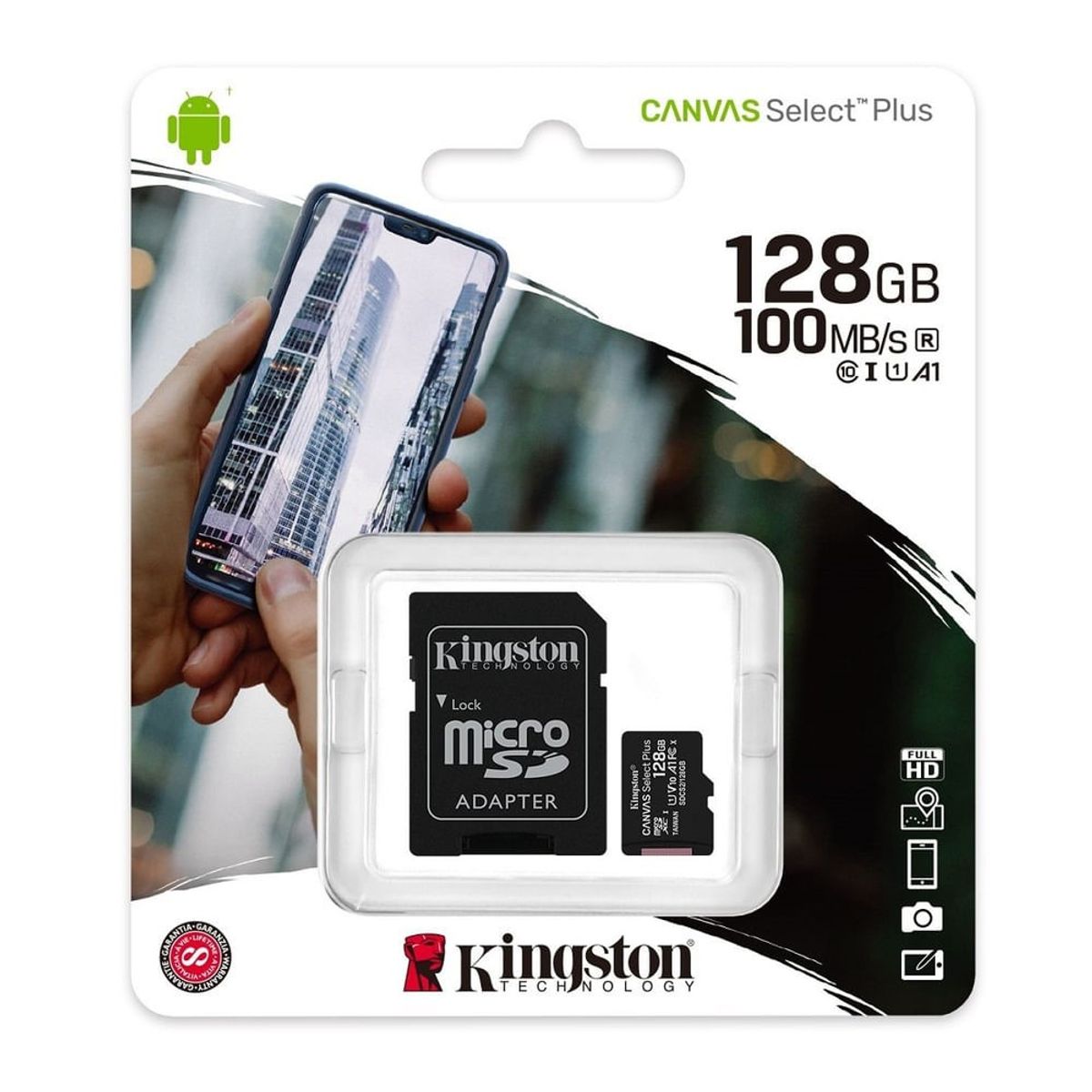 KINGSTON - Memoria Micro SD Kingston 128GB Clase 10